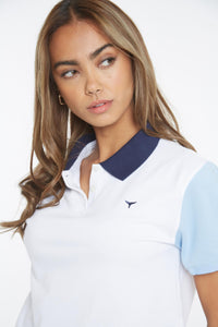 Polzeath Cropped Polo Shirt - White - Whale Of A Time Clothing