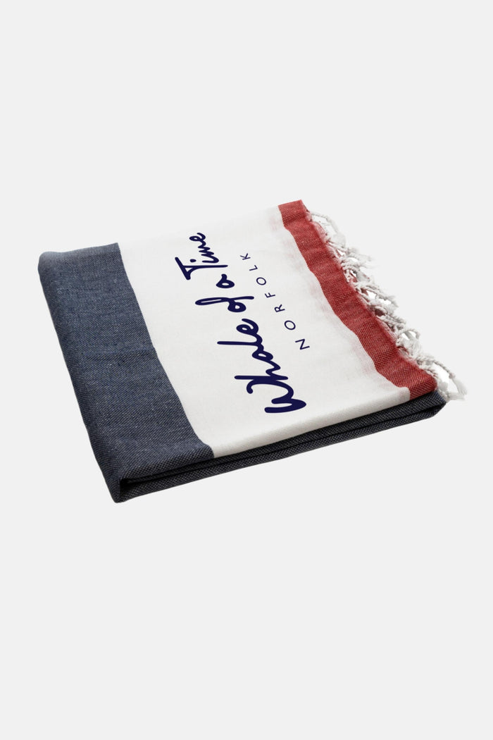 Santorini Hammam Towel - Navy - Whale Of A Time Clothing