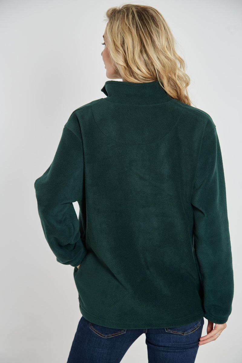 Basics Unisex Fleece Quarter Zip - Green - Whale Of A Time Clothing