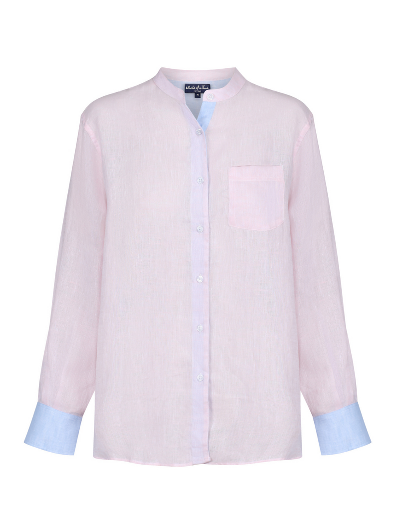 Stamford Linen Shirt - Pink - Whale Of A Time Clothing