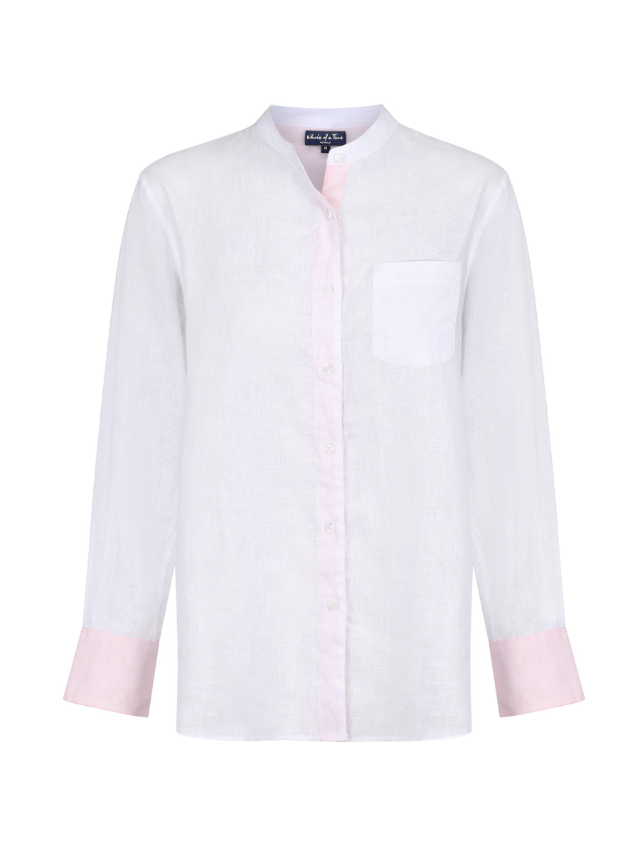 Stamford Linen Shirt - White - Whale Of A Time Clothing