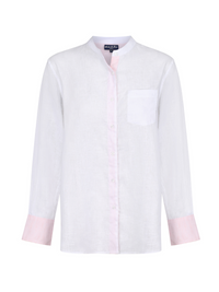 Stamford Linen Shirt - White - Whale Of A Time Clothing