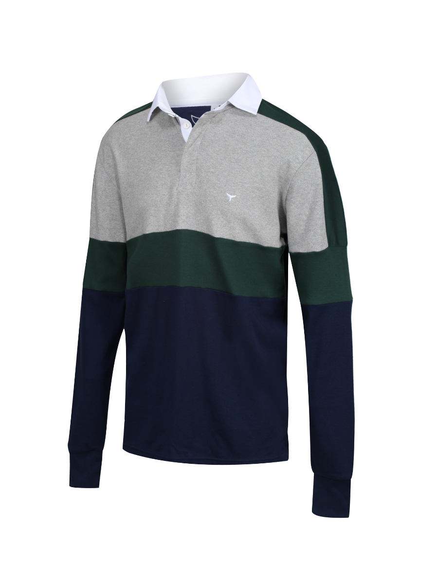 Men's Rugby Shirt - Navy - Whale Of A Time Clothing