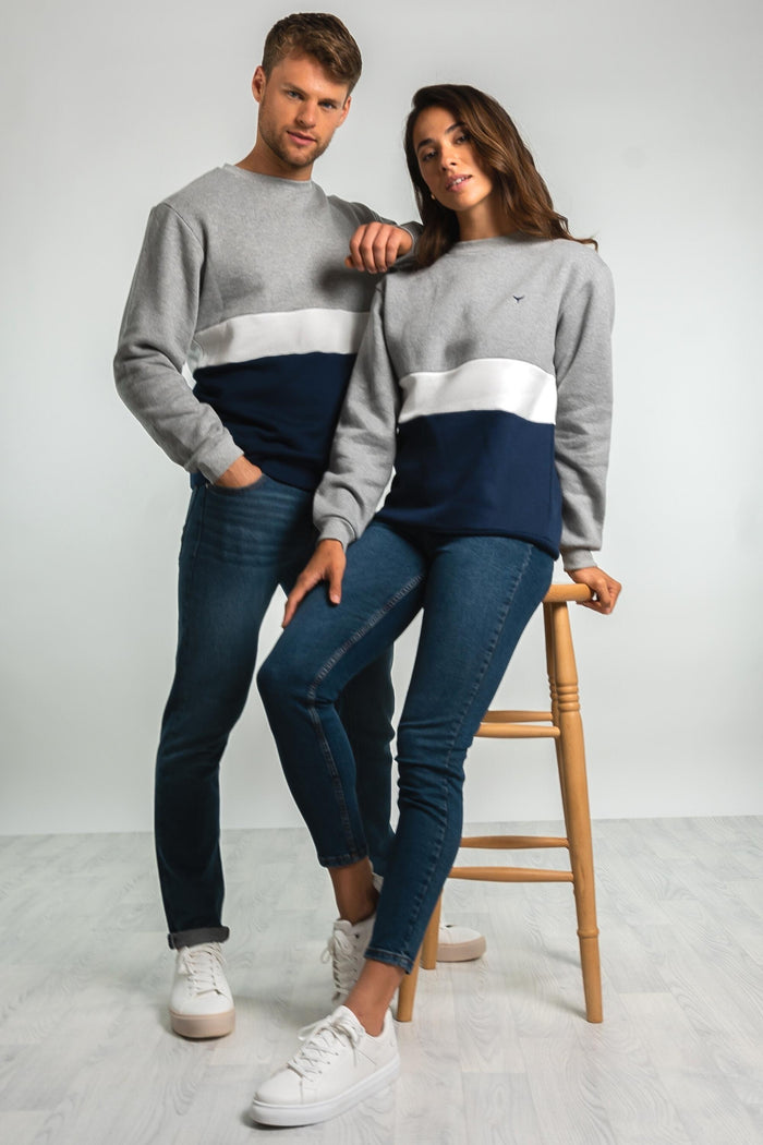 Atlantic Unisex Sweatshirt - Grey - Whale Of A Time Clothing