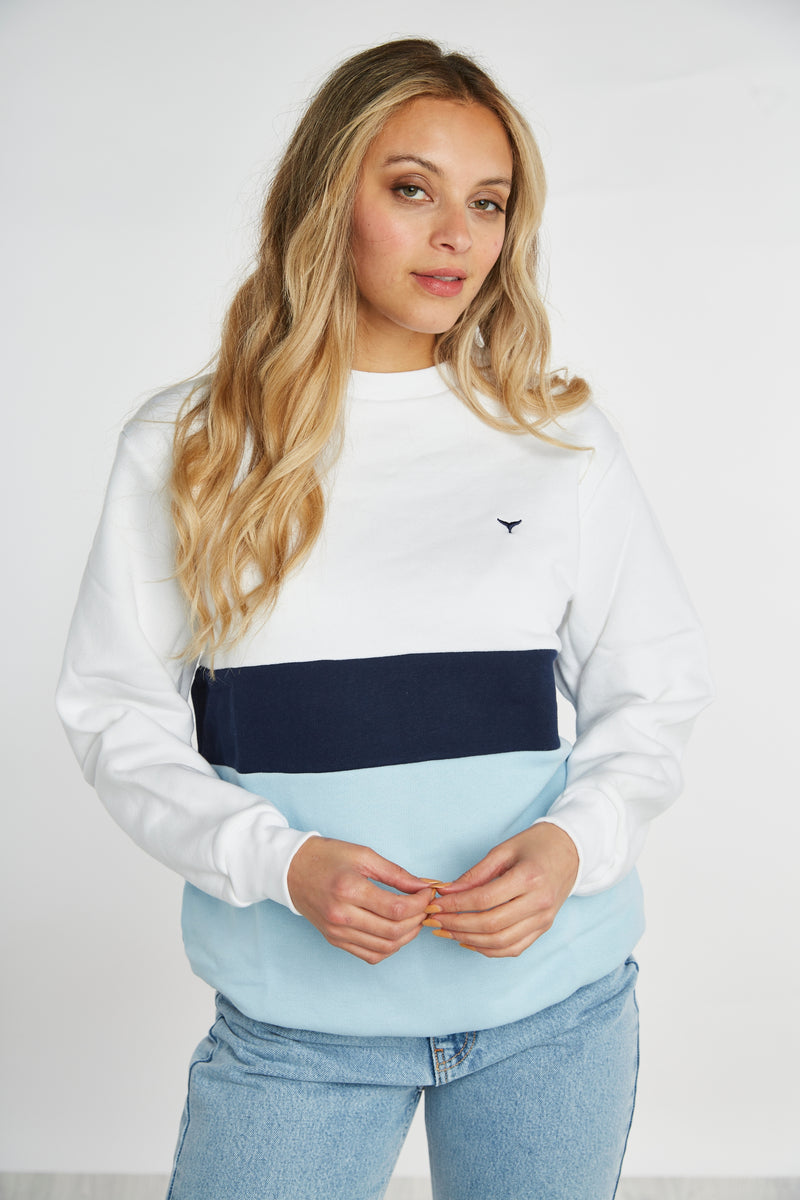 Atlantic Unisex Sweatshirt - White - Whale Of A Time Clothing