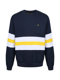 Sowerby Sweatshirt Navy/White/Yellow - Whale Of A Time Clothing