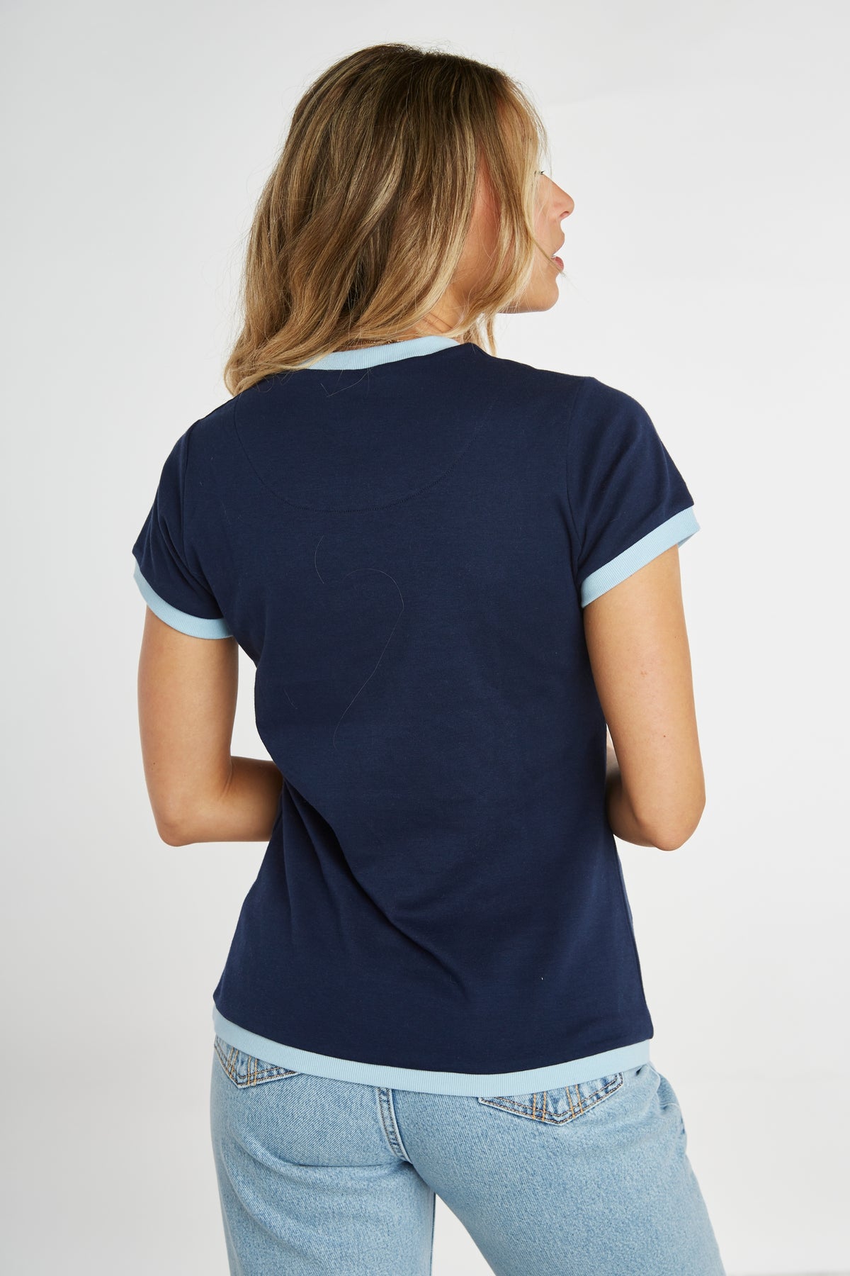 Brancaster T-Shirt - Navy - Whale Of A Time Clothing