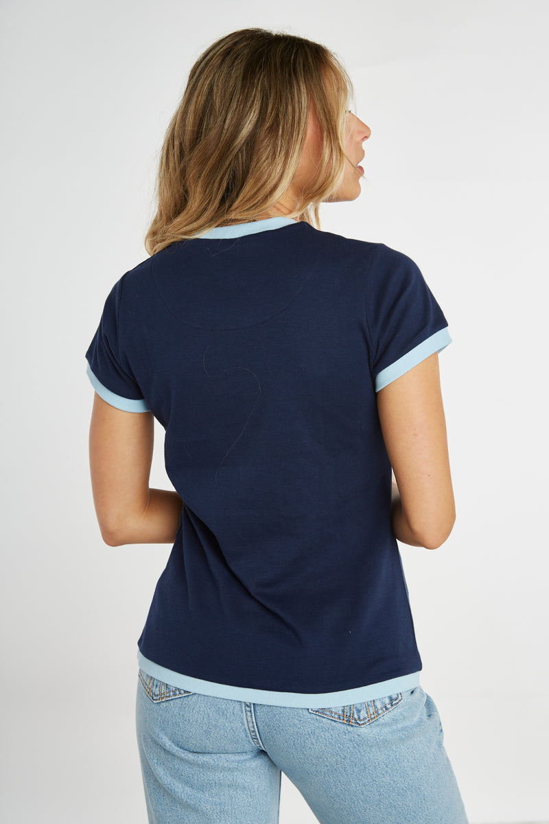 Brancaster T-Shirt - Navy - Whale Of A Time Clothing
